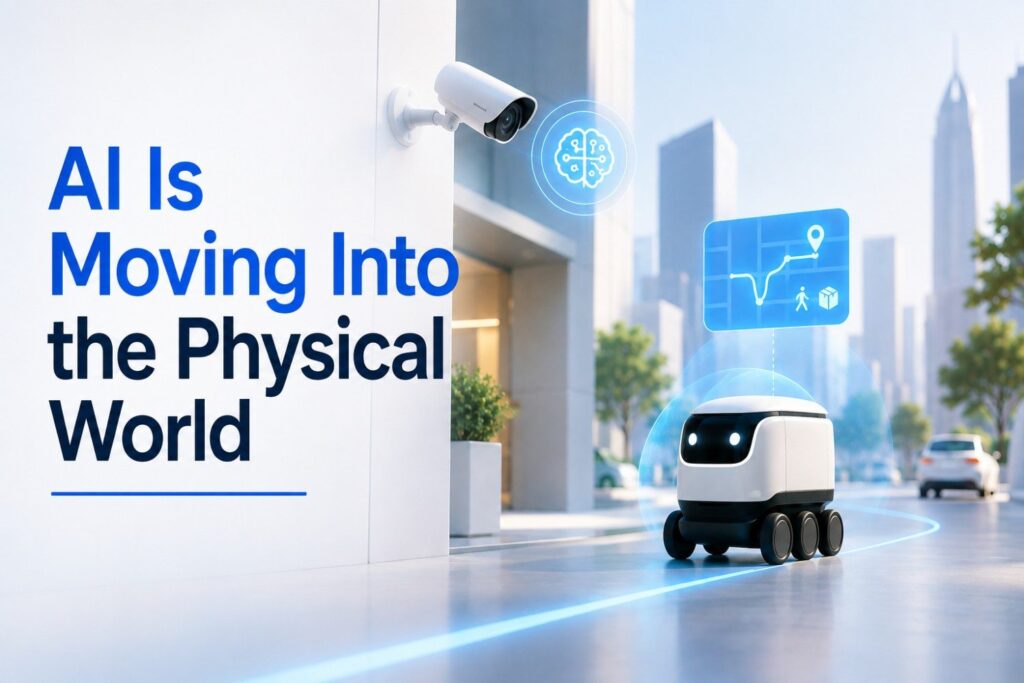 A robot operates in a physical environment where mistakes can damage products, equipment, or people.
