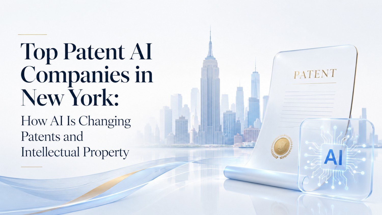 Discover top patent AI companies in New York using artificial intelligence for patent research, drafting, analytics and intellectual property management.