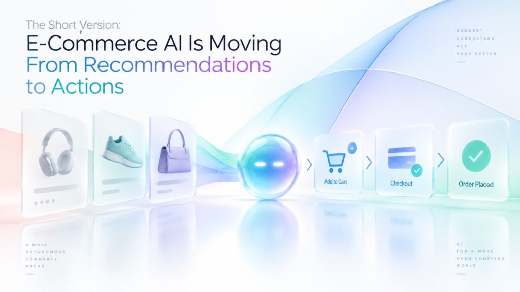 An AI marketing system can decide when to contact a customer and generate the message. A service agent can look up an order, apply a policy and issue a refund. A shopping agent can compare products, build a cart and move toward checkout. A post-purchase agent can process a return or handle a delivery exception.