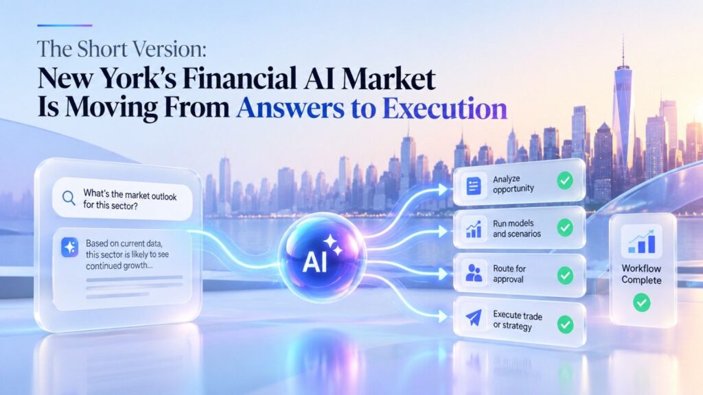Wall Street does not need another chatbot. It needs systems that can safely connect to existing data, follow firm rules, complete work, show their sources and send difficult decisions to people.