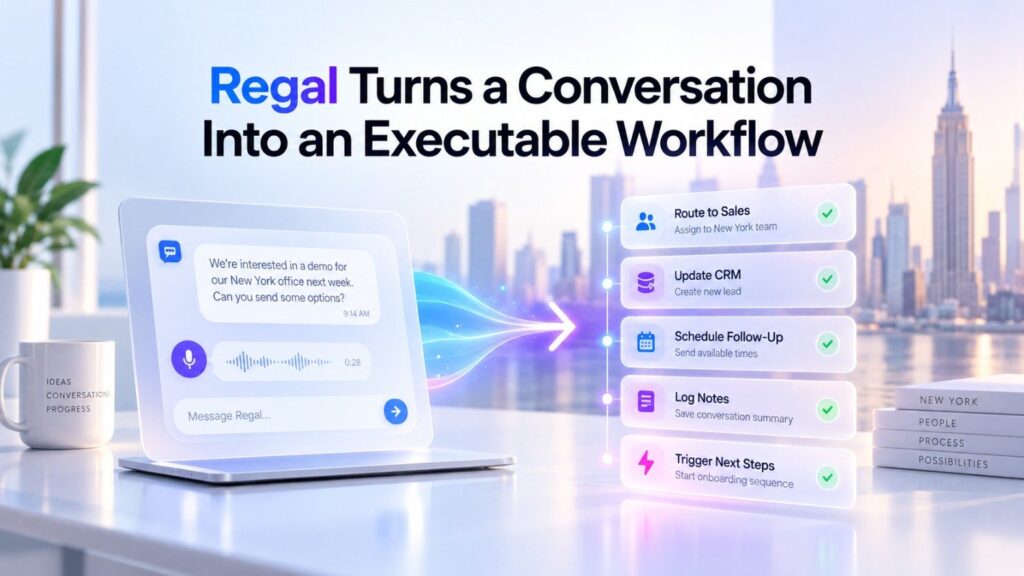 A more advanced agent can then complete the action that the conversation requires.