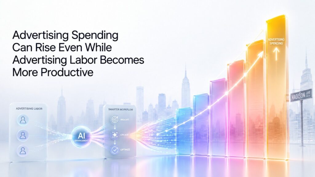 That matters because growing advertising spending does not automatically mean advertising employment will grow at the same rate. Technology can allow the industry to manage more media, more creative, more customers, and more campaigns without increasing headcount proportionally.