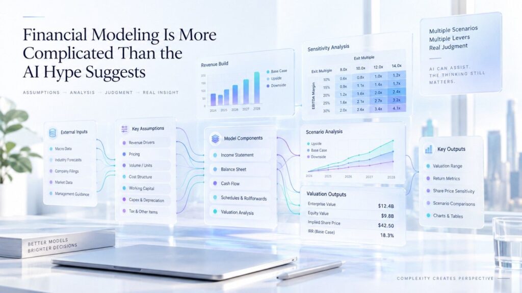It is tempting to say agents will simply build investment banking models.