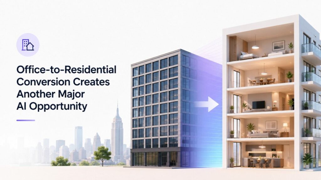 An analysis by the New York City Comptroller examined 44 completed, ongoing, or potential conversion projects representing roughly 15.2 million gross square feet and more than 17,000 possible apartments.