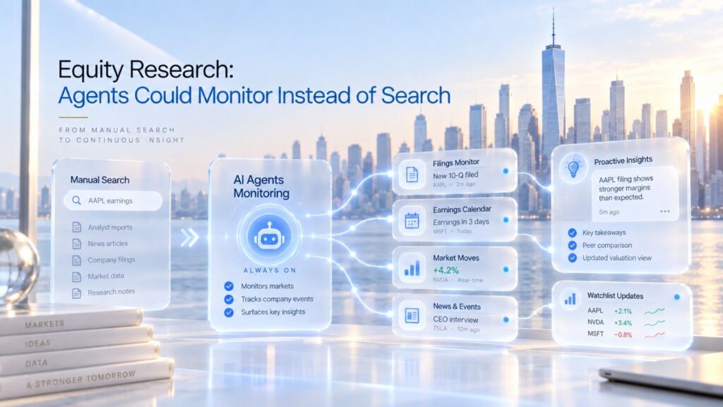 An analyst may cover a group of companies while tracking earnings calls, filings, industry news, management changes, competitors, macroeconomic data and thousands of pieces of market information.
