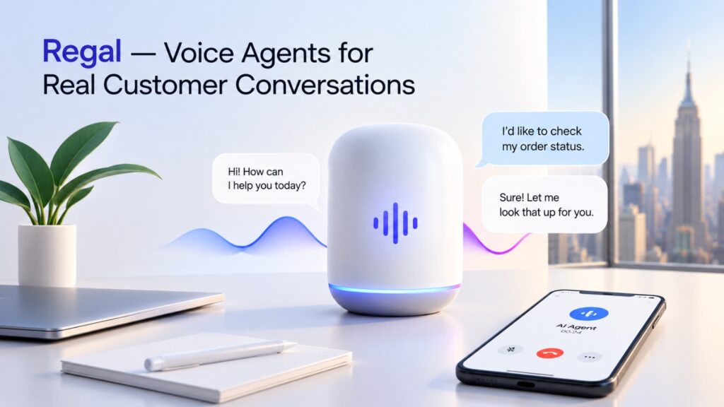 Regal says its technology has now been used across hundreds of millions of calls and that it powers more than 10 million customer interactions per month. Those figures are company-reported, but the scale makes Regal one of the more mature voice-agent platforms in the New York ecosystem.