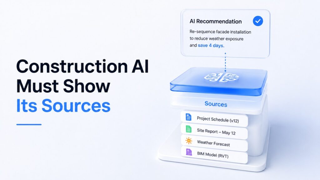 The first question a construction company should ask an AI vendor is where its answers come from.