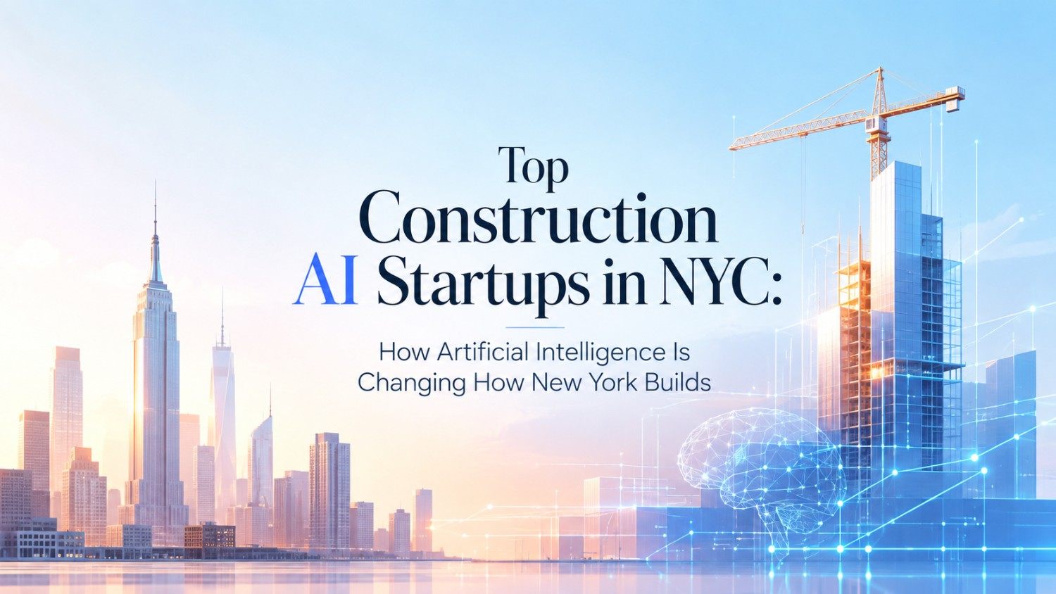 Explore top construction AI startups in NYC using artificial intelligence to improve planning, estimating, safety, scheduling and project management.