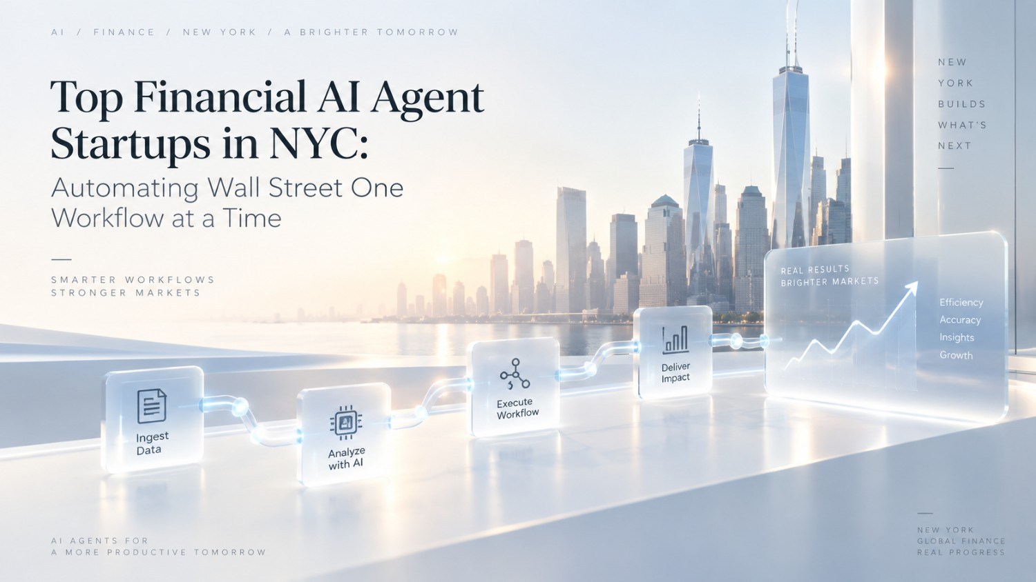 Discover top financial AI agent startups in NYC automating research, compliance, analysis, operations and other high-value Wall Street workflows.