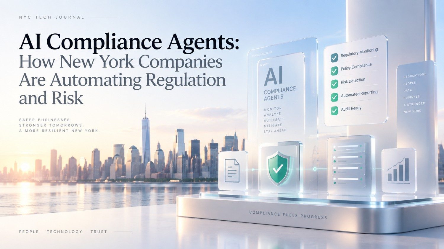 Learn how New York companies are using AI compliance agents to automate regulatory monitoring, risk reviews, documentation, controls and ongoing reporting.